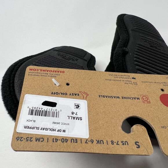 Holiday slippers Best Papa Small 7 - 8 mens Christmas slip on memory DearFoams - Picture 4 of 7